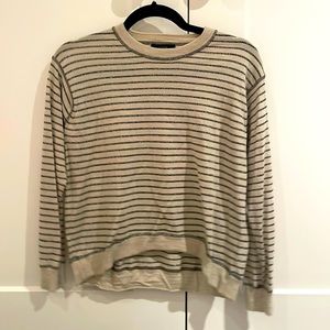 Jcrew light sparkly striped sweater